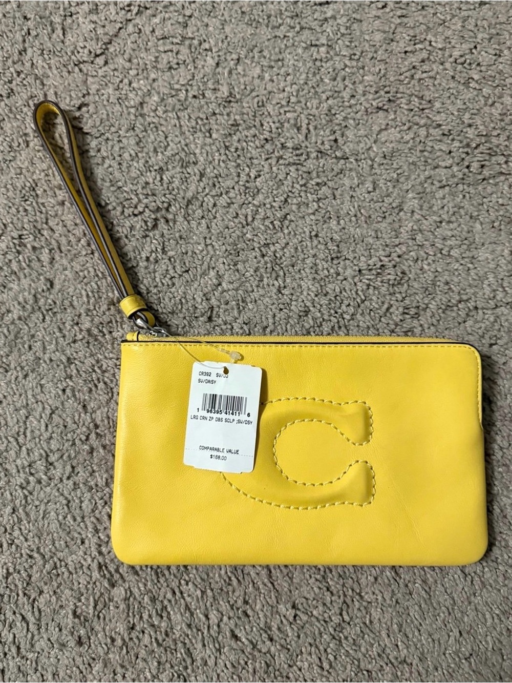 Coach Yellow Wristlet NWT
